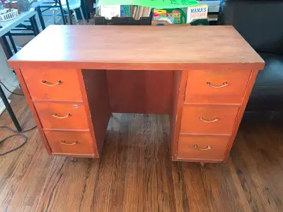 Vintage Sold Wooden Desk, p/u in Banff Trail NW, View more