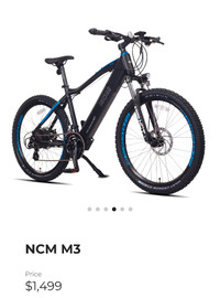 NCM M3 E-Bike brand new for sale $1,100