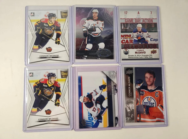 Lot of 6 Connor McDavid Cards in Arts & Collectibles in Edmonton