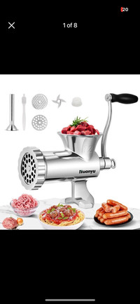 Huanyu Manual Meat Grinder Stainless Steel Hand Meat Sausage Stu