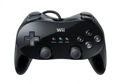 Black Wii Classic Controller Pro