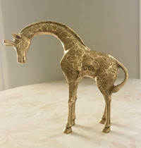 Large Brass Giraffe