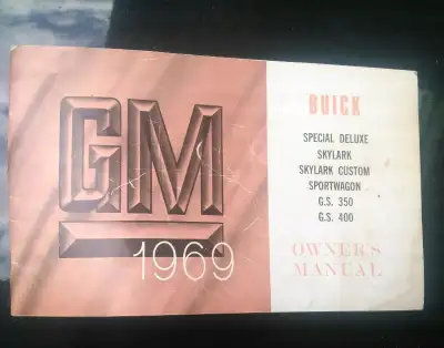 1969 GM Buick owners manual, View more