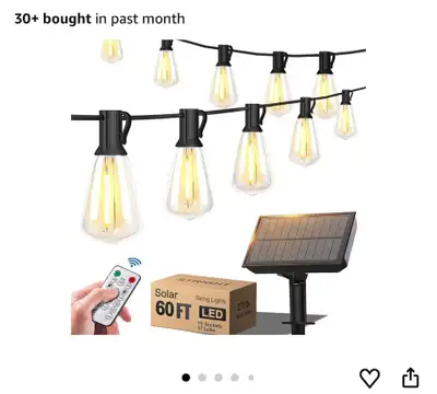 G40 Solar String Lights – Outdoor/Indoor LED , View more