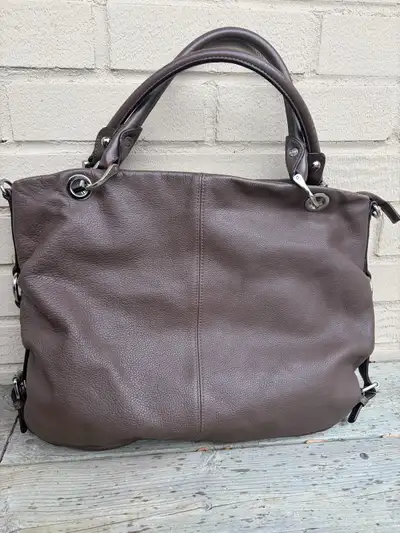 Large Genuine Leather Tote Bag – Dark Brown, View more