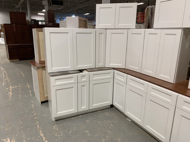 New White Shaker Kitchen Cabinets Bath Vanity Wood + Soft Close! in Cabinets & Countertops in City of Toronto - Image 2