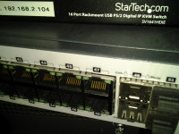 startech SV1641HDIE 16 Port Rackmount USB PS/2 Digital IP KVM Sw