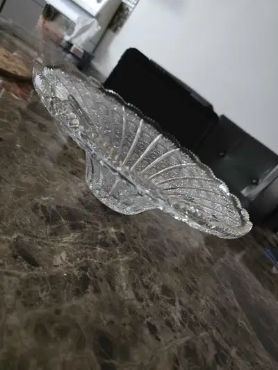 Bohemian Cut Crystal Centrepiece Bowl, 1970s, View more