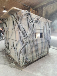 Hunting blind/ice shack made from spray foam insulation