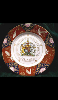 Elizabeth II Golden Jubilee Plate by Royal Worcester