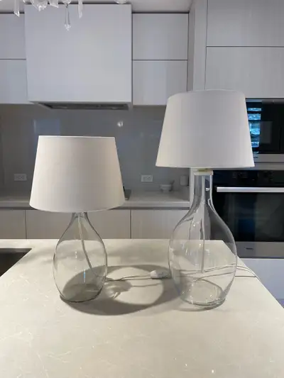 IKEA clear glass table lamp, View more