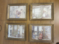 set of 4 wall arts, size: 11.5" X 14.5" each