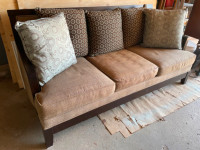 Solid wood frame couch