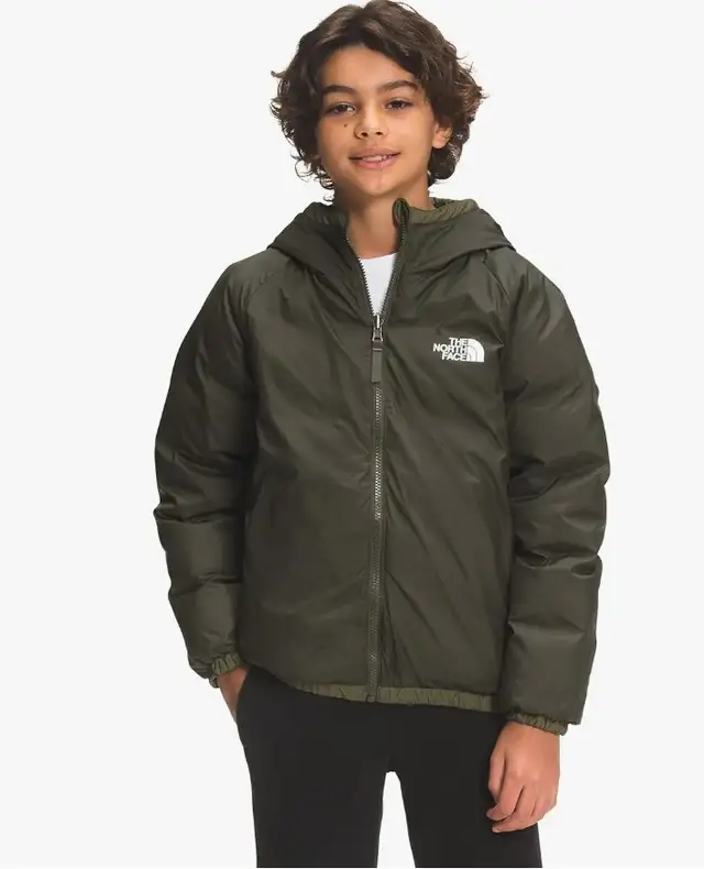 Like new kids The North Face down reversible jacket XL green in Kids & Youth in Mississauga / Peel Region - Image 5