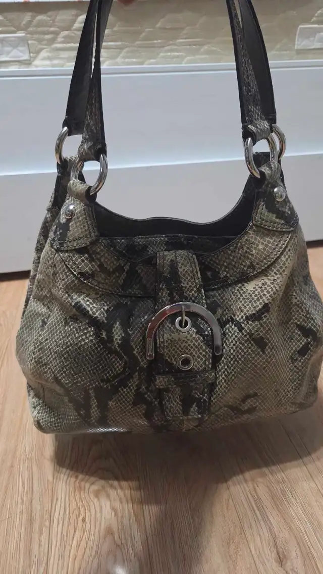 Coach Soho Lynn Python-Embossed Hobo