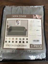 Couch Cover Stretch 1-Piece Sofa Slipcover light grey