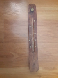 Wood incense stick holder