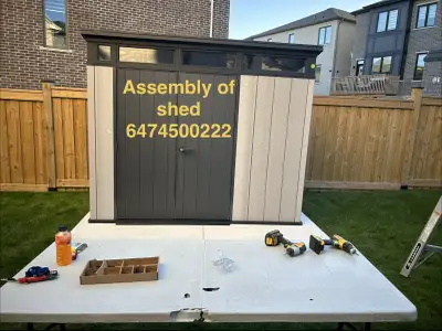 installation of storage shed , View more