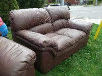 Beautiful Real Leather Loveseat... DELIVERY IS AVAILABLE