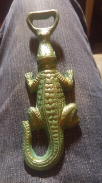 Cast iron Alligator/Crocodile bottle opener.