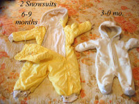 OLD NAVY 1-pc 0-3 mo onesie $15 + free 6-9 mo snowsuit with hood