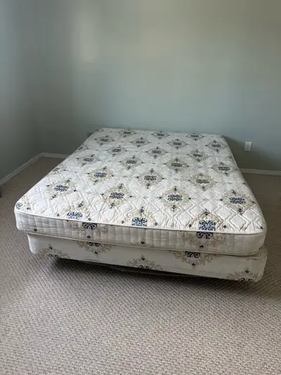 Queen Bed, Box Spring and Frame, View more
