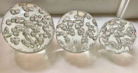 ⭐️A Set of 3 NEW heavy decorative glass balls from Elte 