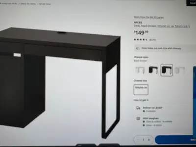 10/10 mint condition built desk Bought for 190 and have a chair for another 10 if needed