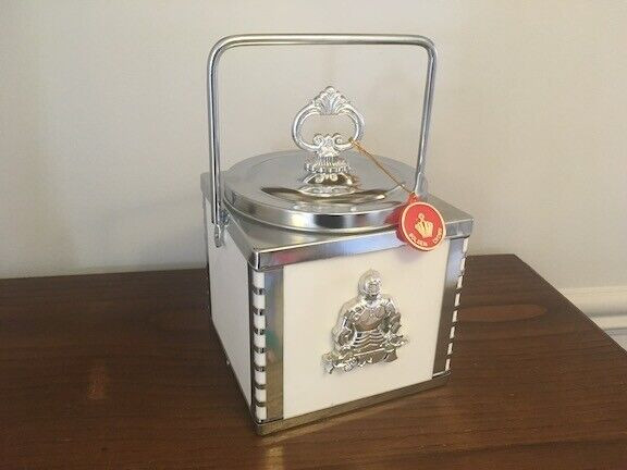 60s 70s Vintage Rare Square KNIGHT Themed Chrome ICE BUCKET in Arts & Collectibles in City of Toronto