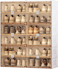BRAND NEW IN BOX - Portable Shoe Rack Organizer 6 Layers 12 Grid