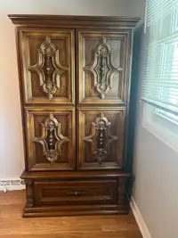 Vintage dresser and armoire 