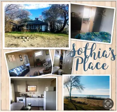 3 bedroom 1 bathroom cabin for rent at Delta Beach, MB. Cabin is located lakefront on lake Manitoba...
