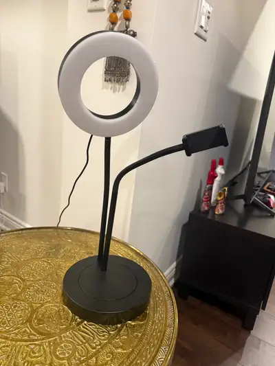 Adjustable Ring Light + Tripod & Phone Mount – Bright, Clean Lig, View more