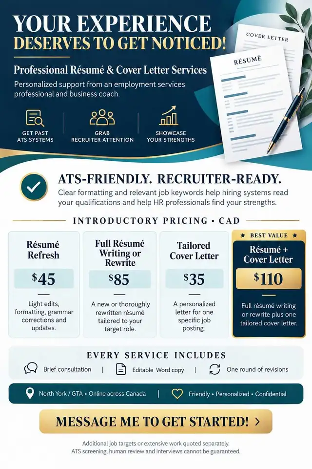Professional Résumé and Cover Letter Writing Services