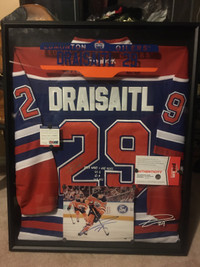 Leon Draisaitl signed/framed jersey/photo