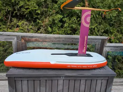 Ensis inflatable wingfoil board and Neil Pryde foil package, View more
