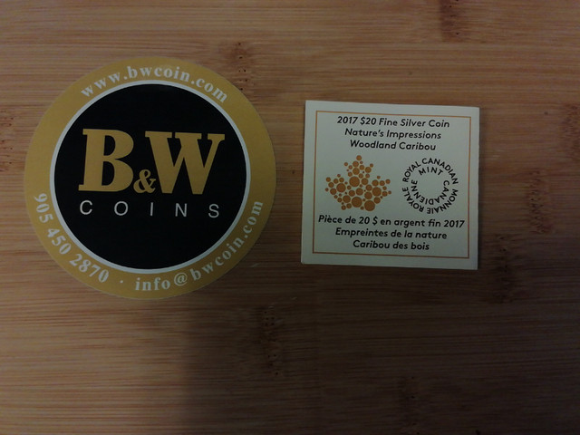 2017 Royal Canadian Mint $20 Woodland Caribou Fine Silver Coin in Arts & Collectibles in Mississauga / Peel Region - Image 4
