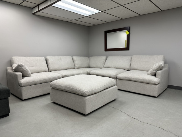 NEW IN BOX Modular Cloud Sectional in Axel Beige in Couches & Futons in Kamloops