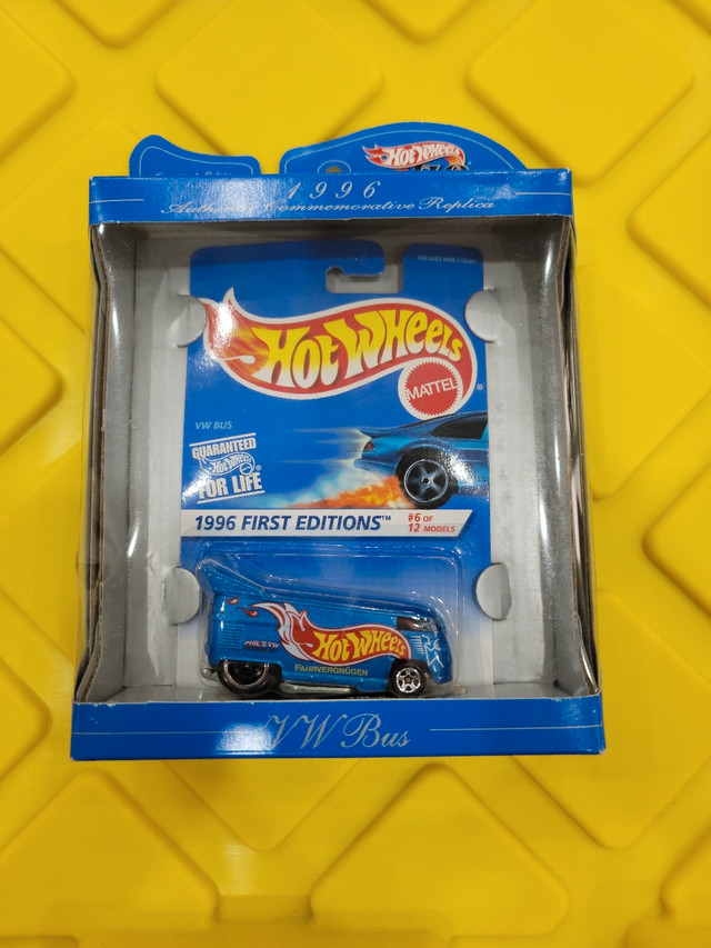 HOT WHEELS 30TH ANNIVERSARY 1996 FIRST EDITIONS VW DRAG BUS BLUE in Arts & Collectibles in Mississauga / Peel Region