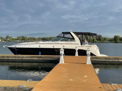 410 Rinker Boat is summerized and in the water 680 hours Twin 496 gas engines -Vee drives 2-AC/heat...