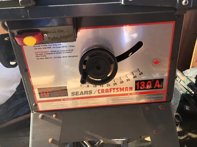 Craftsman 10” Table Saw in Power Tools in Oshawa / Durham Region - Image 2