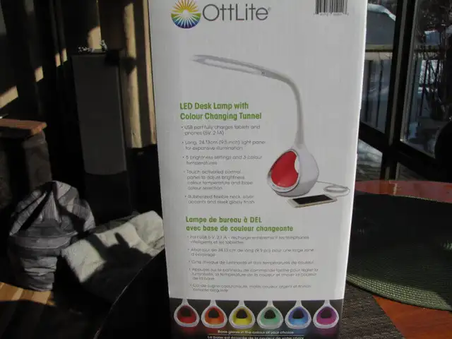 New OttLite colour spectrum LED desk lamp with USB port in Indoor Lighting & Fans in Peterborough - Image 4