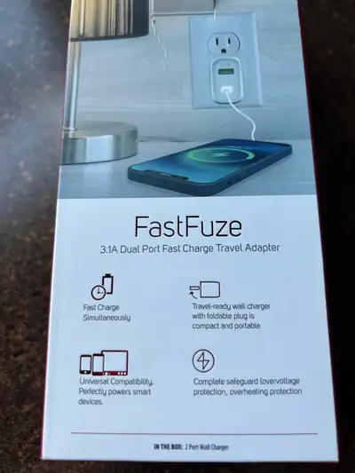 Fast charging dual 3.1A Type C + USB, View more