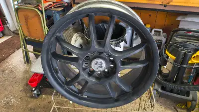 17" x 7" wide aluminium rims, had them on a 2012 Chevy equinox. No tires just rims. They have 10 hol...