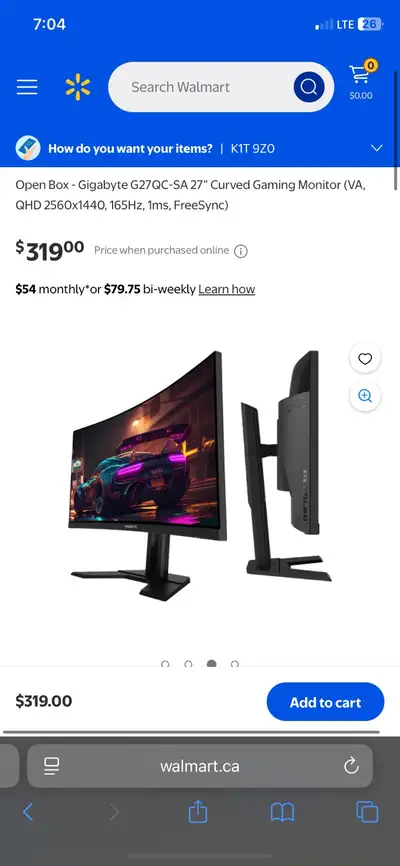 New Gigabyte g27qc monitor, View more