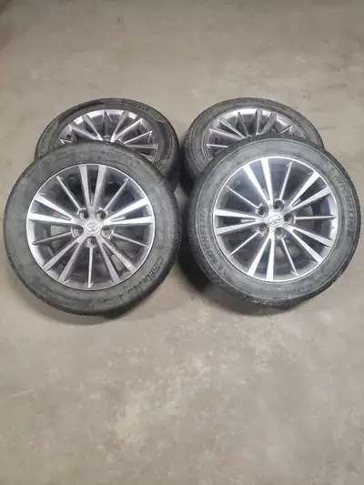 P205/55R16 ALL SEASON TIRES 2 tires have 3.5mm and the other 2 tires are at 6mm. Came off a 2015 Toy...