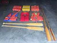 UPDATE: 3 lifejackets and 1 sets of paddles