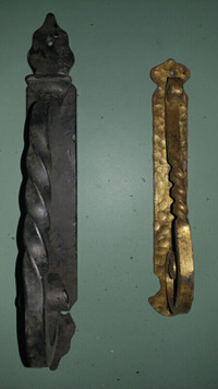 antique cast iron vintage rusty door handles