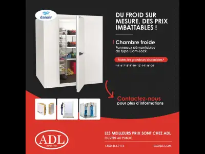 CHAMBRE FROIDE ou CONGÉLATEUR, View more