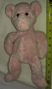 Pink Bear Soft Plush Stuffed Animal Toy with Beanie Hands & Feet